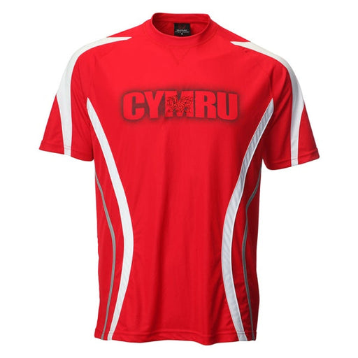 Adult Aaran Cool Red Cymru T-Shirt - RED
