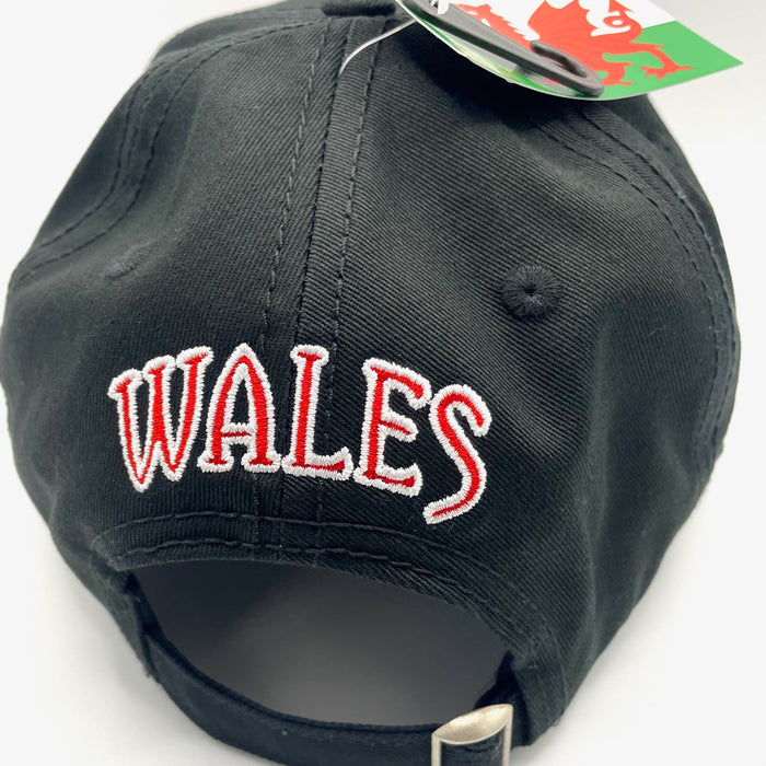 Cymru Wales Dragon Cap - Black