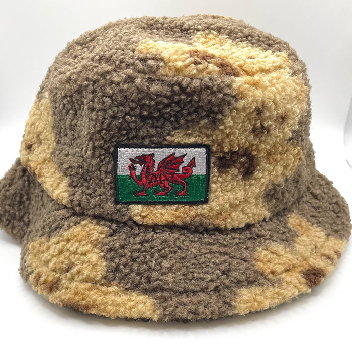 Welsh Teddy Winter Bucket Hat - Camouflage