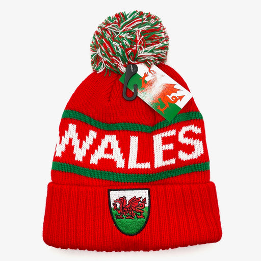 Welsh Rugby Shield Bobble Hat - RGW Bobble