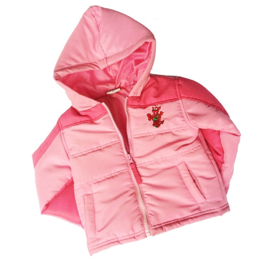 Girls Pink Padded Welsh Dragon Jacket