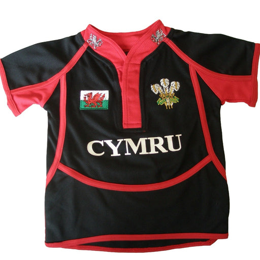Baby New Cooldry Welsh Rugby Shirt - Black