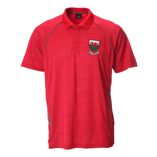 Ceri Red Flek Cool Dry Welsh Polo Shirt