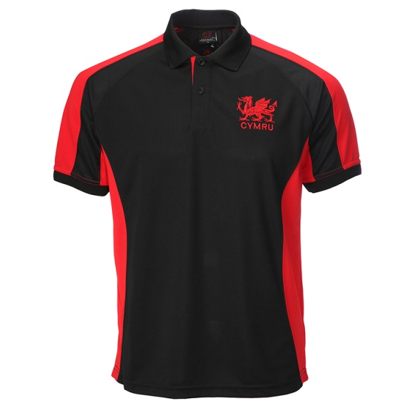 Kids 'Cai' Cooldry Black Polo Shirt