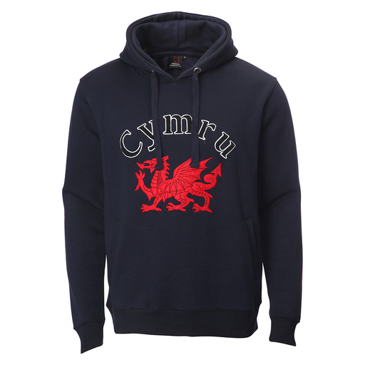 Towelling Hoodie Cymru Navy