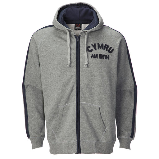 Grey 'Cymru Am Byth' Full Zip Hoody