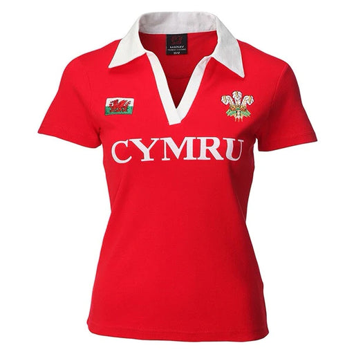 Ladies Short Sleeve Welsh 'CYMRU' Rugby Shirt