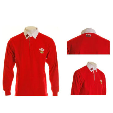 Basic Long Sleeve Traditional Welsh Rugby Shirt