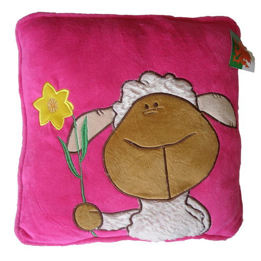Welsh Sheep Pink Plush Cushion