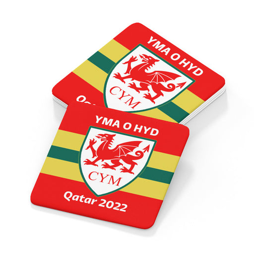 Welsh Football Yma O Hyd Qatar 2022 Coaster Set x 3