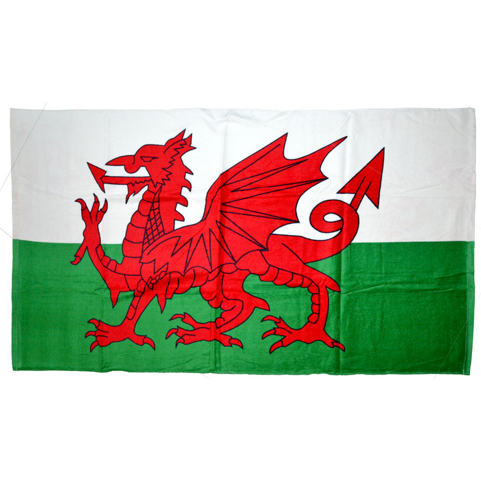 Welsh Flag Dragon Beach Towel