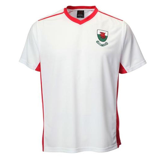 Kids Welsh 'Bale' White V Neck Football Shirt