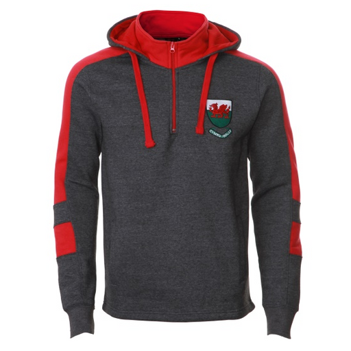 Welsh 1/4 Zip Grey Hoodie