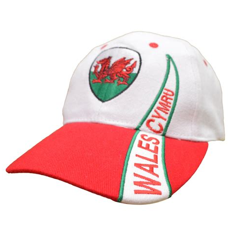 Welsh White Flag Shield Cymru Cap
