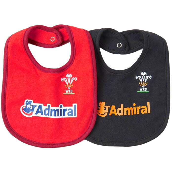 WRU Baby Bibs- 2 Pack Black/ Red