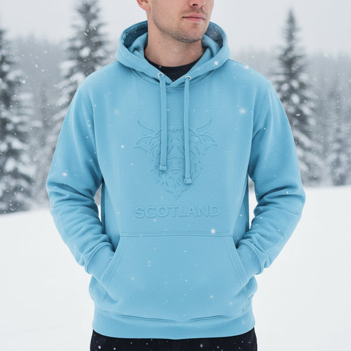 Scotland Cow Embossed Hoodie