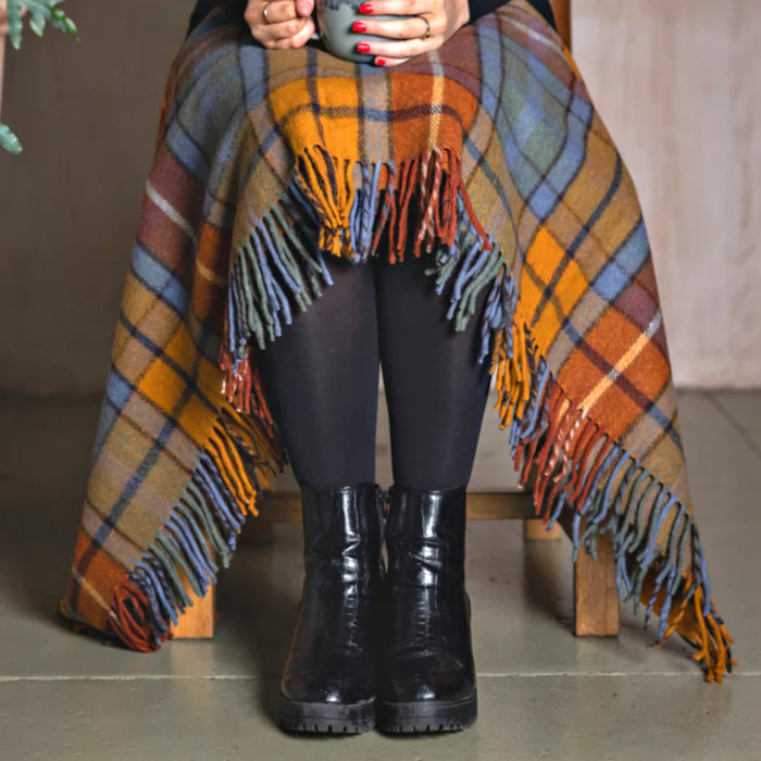 Balmoral Wool Knee Blanket/Throw Antique Buchanan Tartan