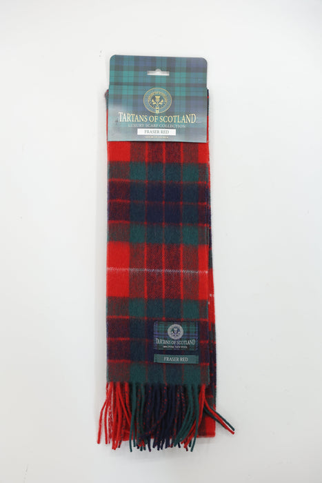 Tartans of Scotland Clan Scarf Fraser Red
