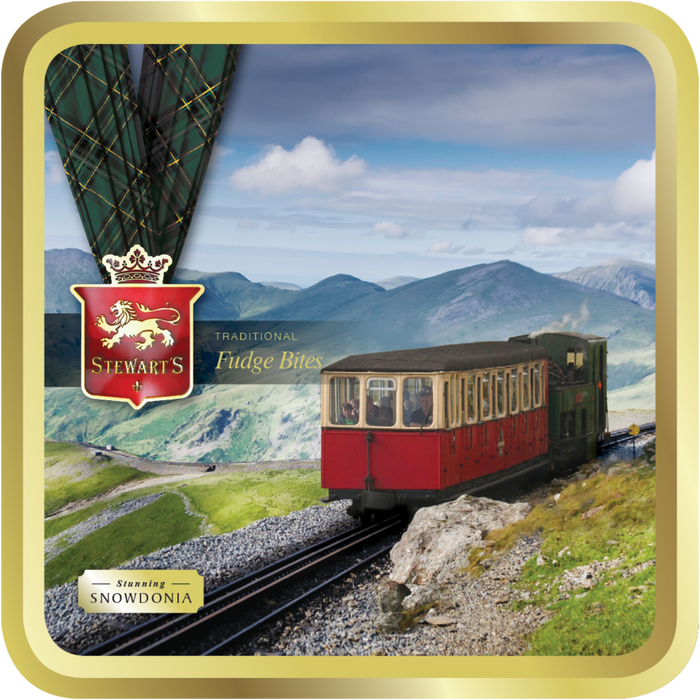 Stewarts' Tartan - Snowdonia Train Fudge Tin - 100g