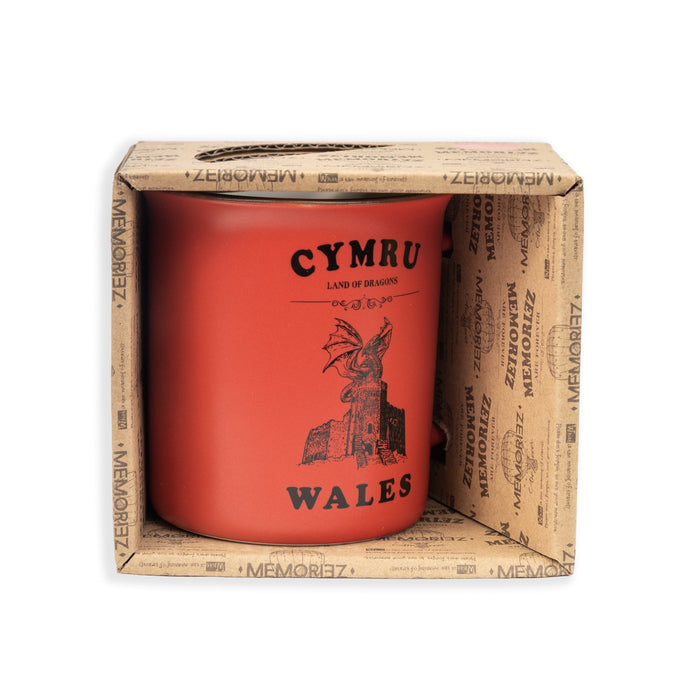 Welsh Red Matt Porcelain Mug
