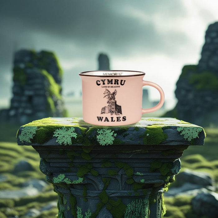 Welsh Pink Matt Porcelain Mug