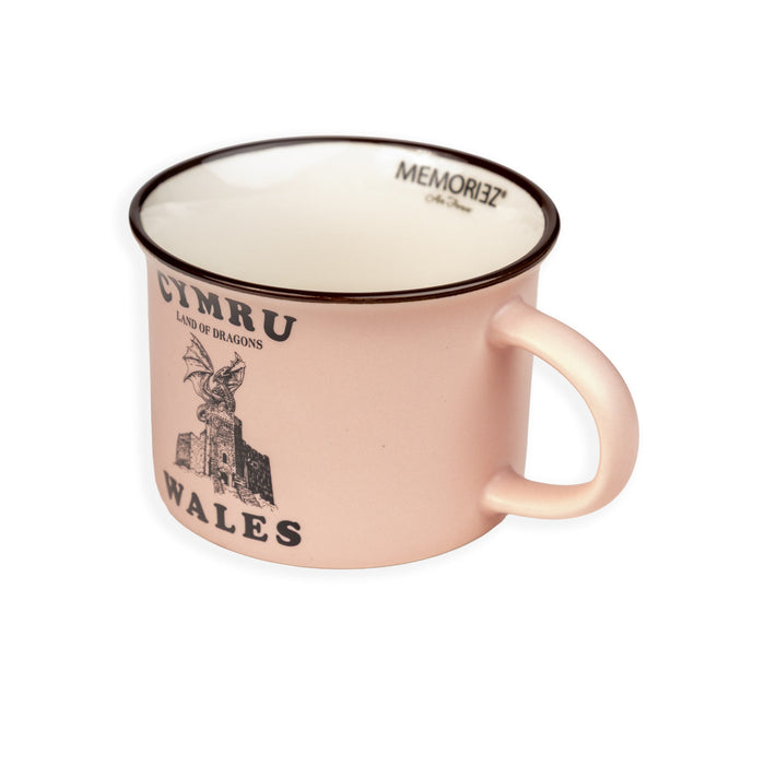 Welsh Pink Matt Porcelain Mug