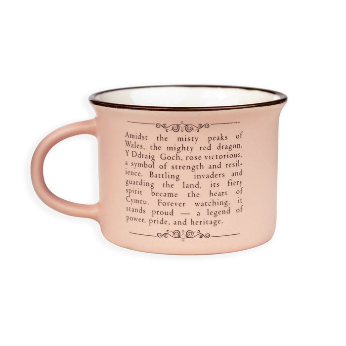 Welsh Pink Matt Porcelain Mug