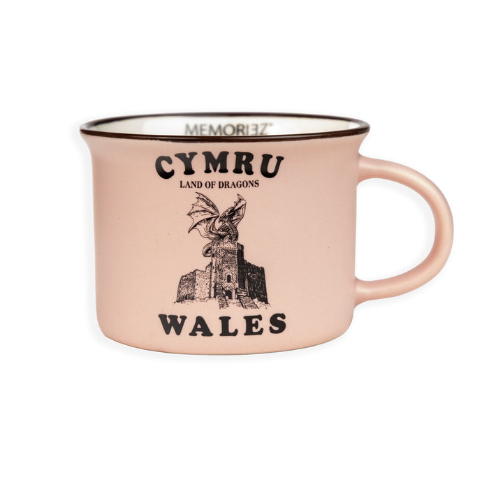 Welsh Pink Matt Porcelain Mug