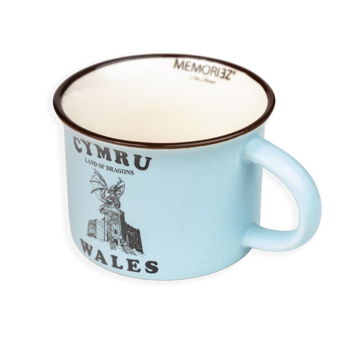 Welsh Light Blue Matt Porcelain Mug