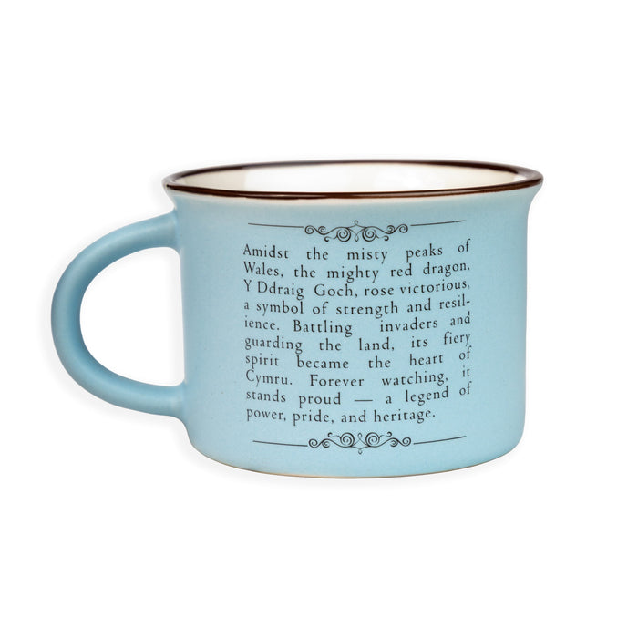 Welsh Light Blue Matt Porcelain Mug