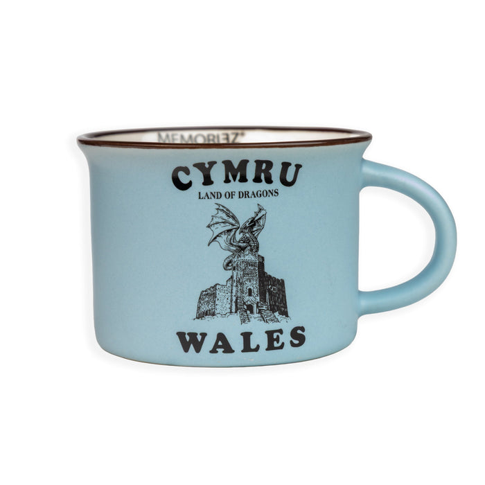 Welsh Light Blue Matt Porcelain Mug
