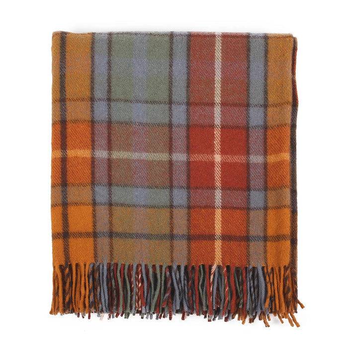 Welsh Woollens Recycled Wool Tartan Blanket Throw - Buchanan Antique