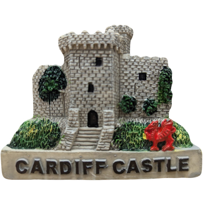 Cardiff Castle Grey Resin Magnet (RSN24-5)