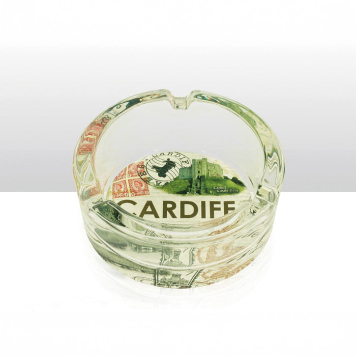 Cardiff Collage Glass Ashtray