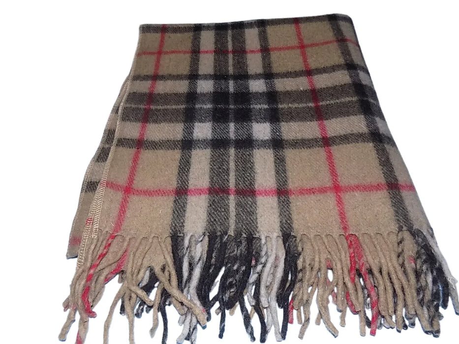 Balmoral Wool Knee Blanket/Throw Camel Thomson Tartan