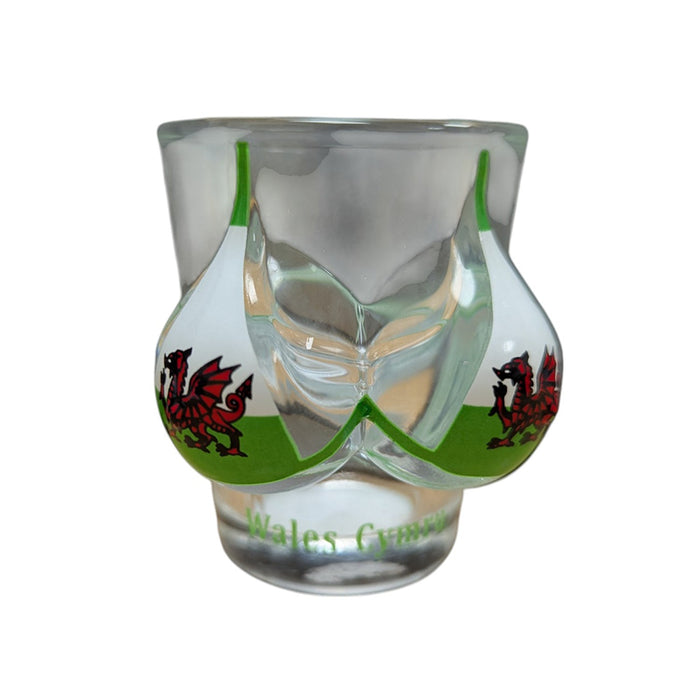 Wales Bikini Boobs Shot Glass