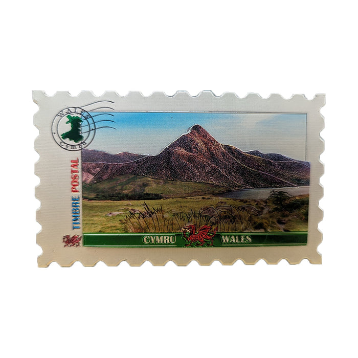 Wales Postal Mountains 3D Foil Magnet