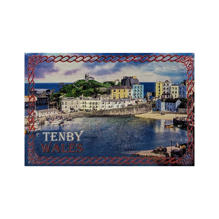 Wales Tenby Caldey Background Foil Magnet