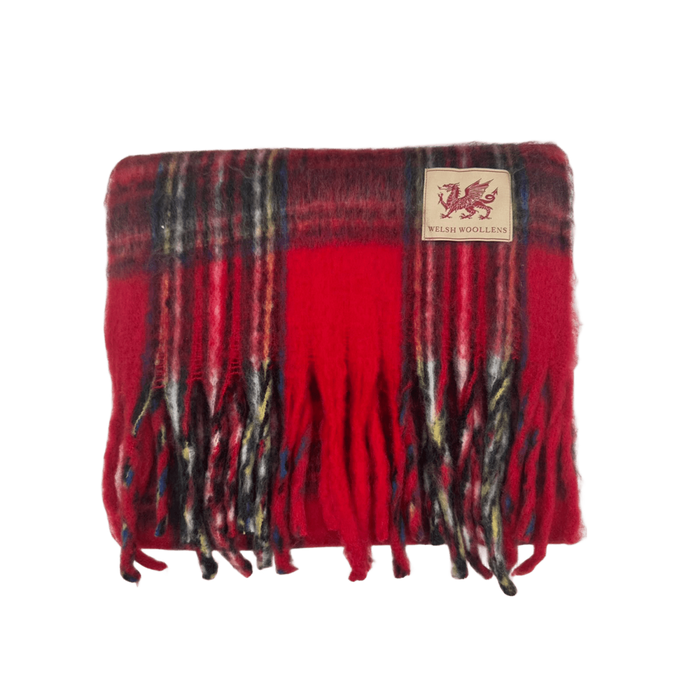 Welsh Woollens Tartan Blanket Scarf Stewart Royal