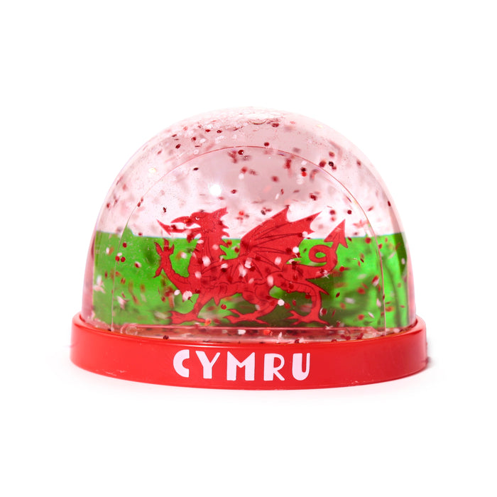 Welsh Dragon Wales (Cymru) Souvenir Medium Glitter Snow Storm