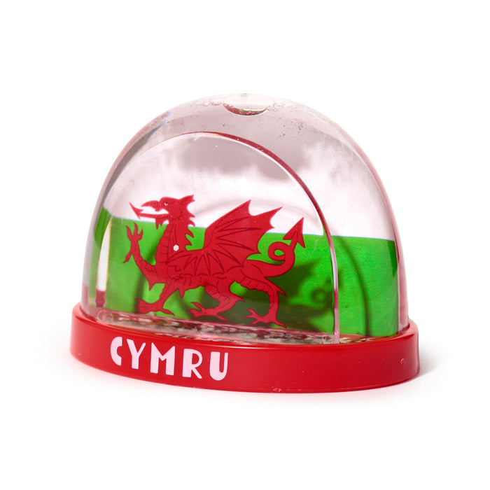 Welsh Dragon Wales (Cymru) Souvenir Medium Glitter Snow Storm