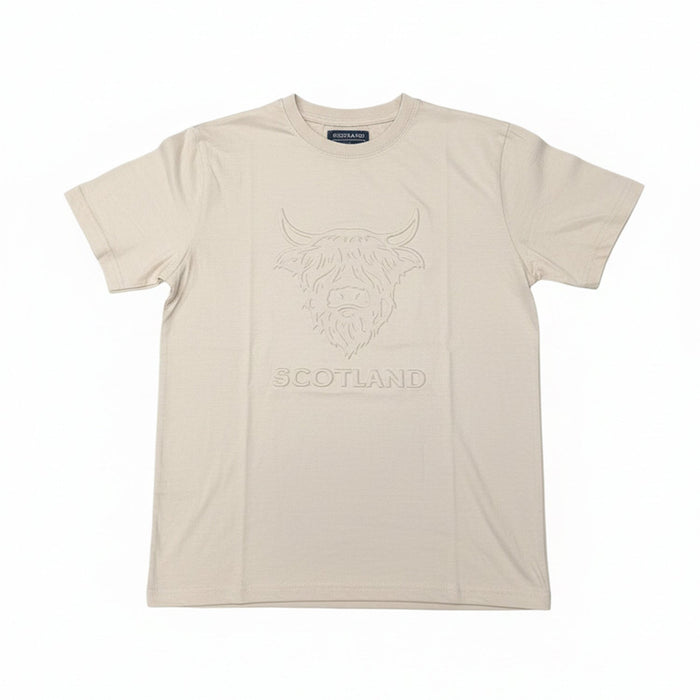 Scotland Cow Embossed T-Shirt
