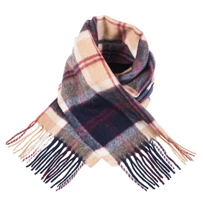 Welsh Woollens 100% Lambswool Scarf Bannockbane Navy