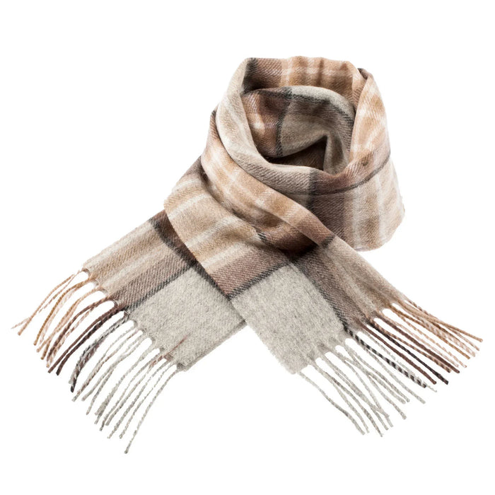 Welsh Woollens 100% Lambswool Scarf Mackellar Natural