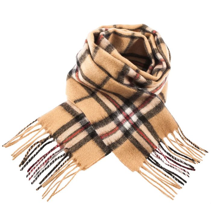 Welsh Woollens 100% Lambswool Scarf Thomson Camel