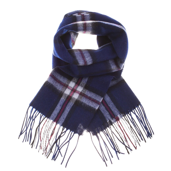 Welsh Woollens 100% Lambswool Scarf Thomson Navy