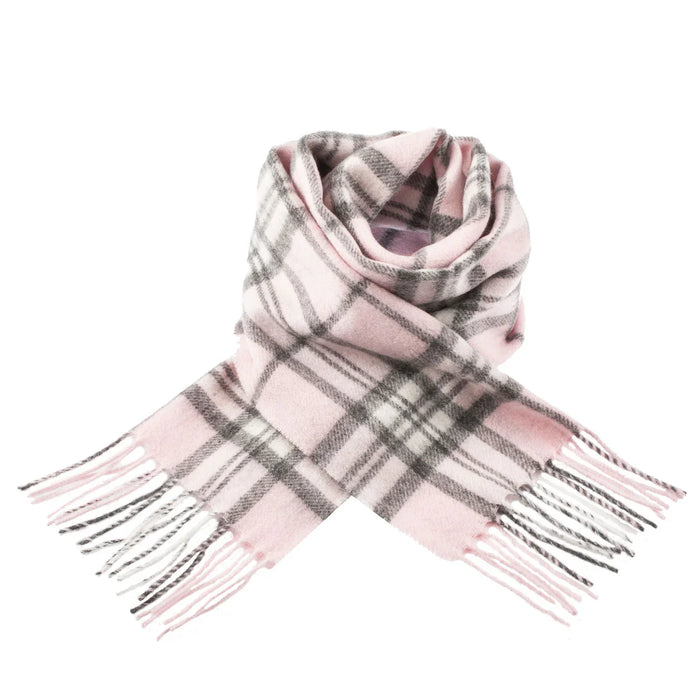Welsh Woollens 100% Lambswool Scarf Thomson Pale Pink
