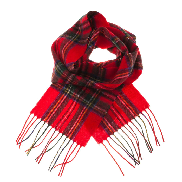 Welsh Woollens 100% Lambswool Scarf Stewart Royal