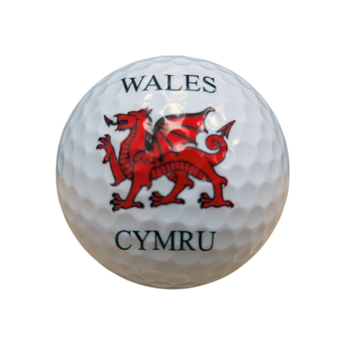 Wales Flag Golf Balls (Pack of 3)