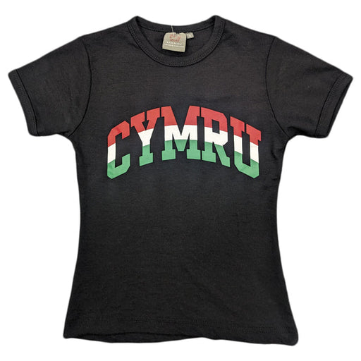 Ladies Tri Cymru Skinny T-Shirt - Black